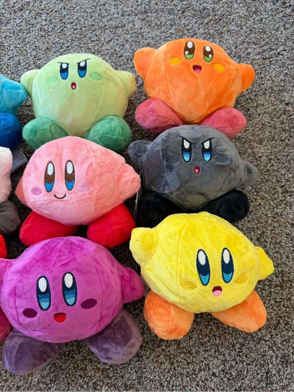 Kirby Plush Bundle Set of 9 Assorted Colors Expressions NWT